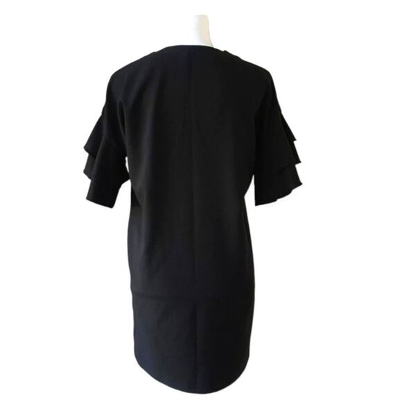 EC BANANA REPUBLIC V-NECK SHIFT DRESS W/BELL SLEEVES SZ.0P - Picture 2 of 4